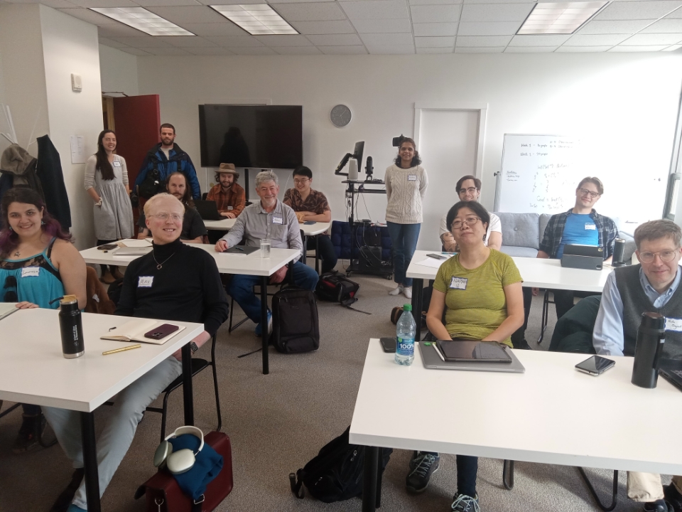 The participants sat in the lecture room